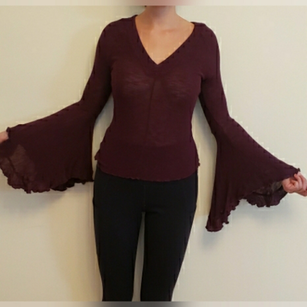 Free people boho wide sleeve shirt